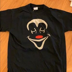 Clown face black t shirt